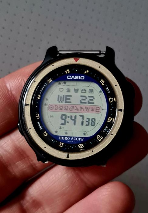 Mega Rar Ceas Casio Horo Scope HQR-100W Retro Vechi Japan LCD Cluj ...
