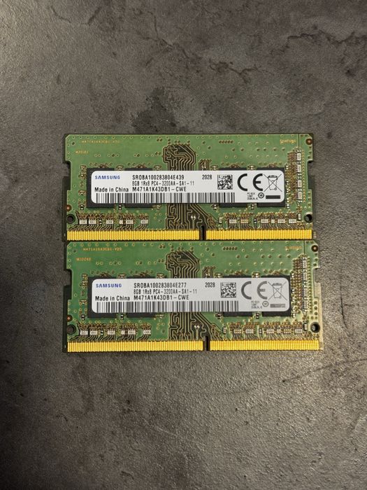 16GB RAM Samsung DDR4 3200MHz (2x8GB) SO-DIMM за лаптоп