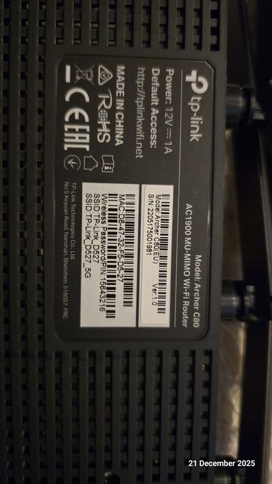 Router wireless wi-fi tp-link archer c80