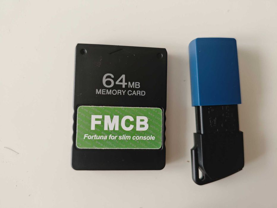 Мемори карта Funtuna + флашка с качени игри за Sony PS2 Playstation 2
