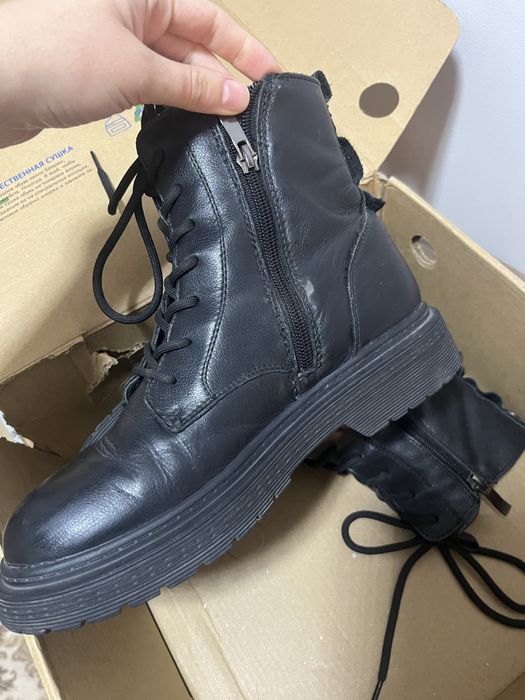 Берцы кожанные женские