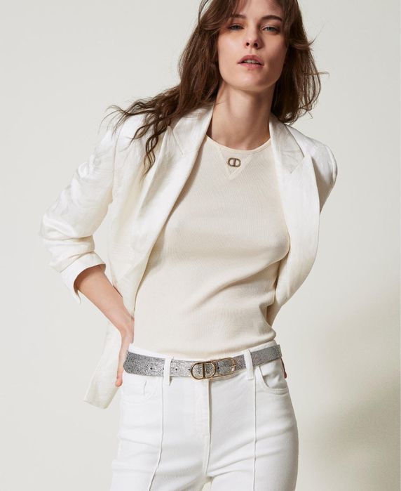 Twinset сребрист колан