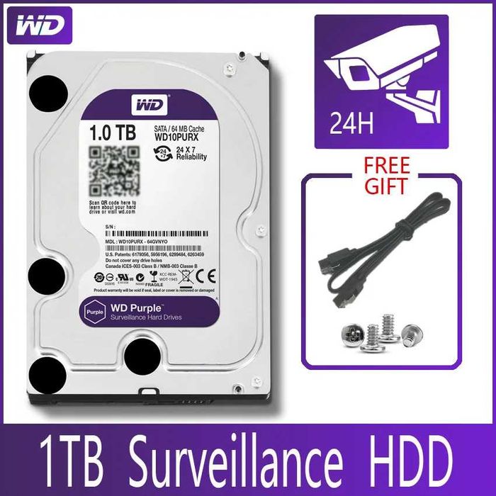Твърд диск 1TB 3.5" HDD ,Реновиран ,SATA3 (6Gb/s) ,2 Години Гаранция