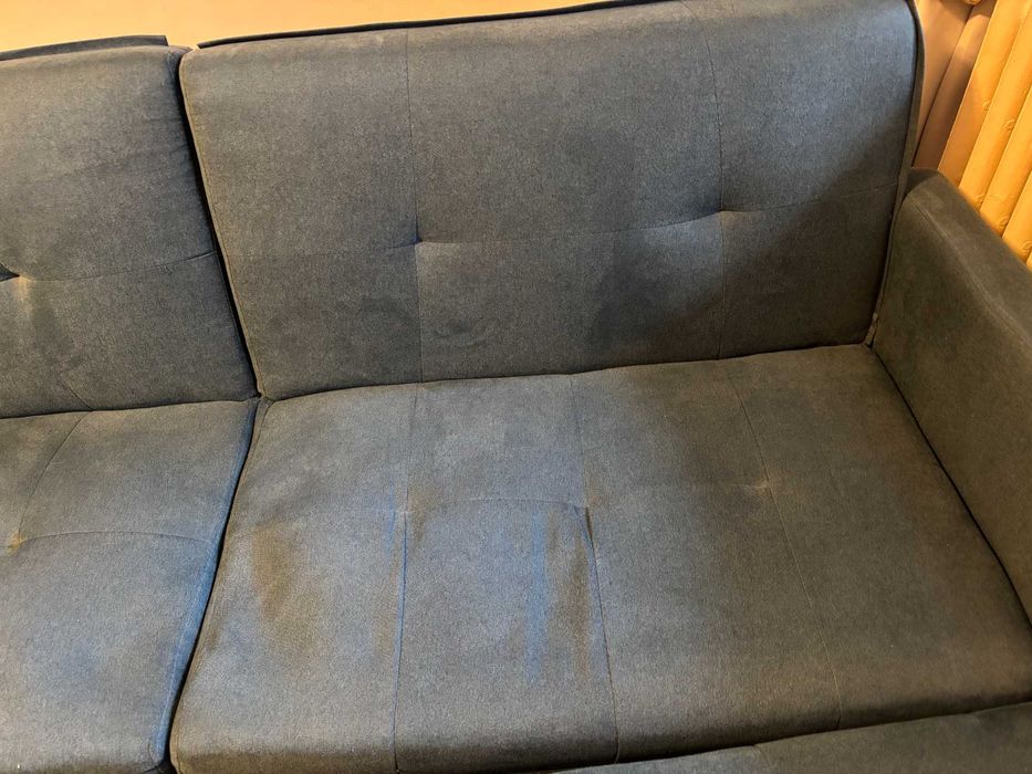 Canapea si puf din stofa