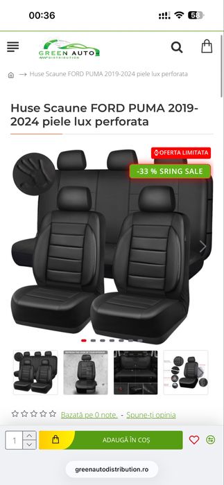 Huse ford puma 2019-2024 piele lux