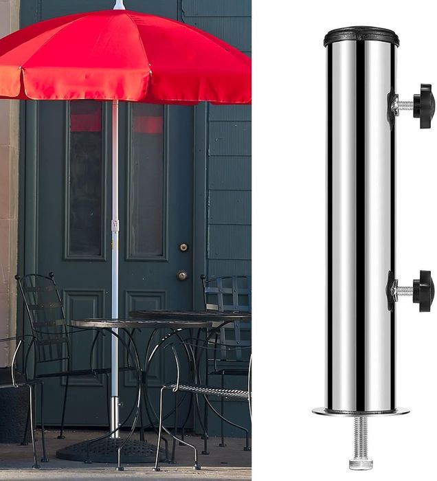 Универсална стойка за чадър от неръждаема стомана с адаптери