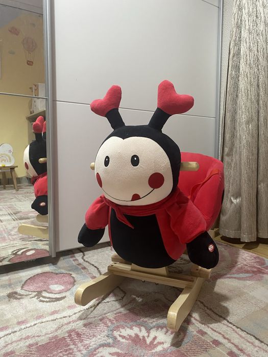 Дървена люлка Калинка с коланче