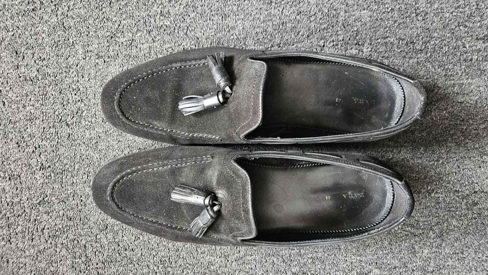 Мъжки обувки ZARA 44 – естествена кожа Черни