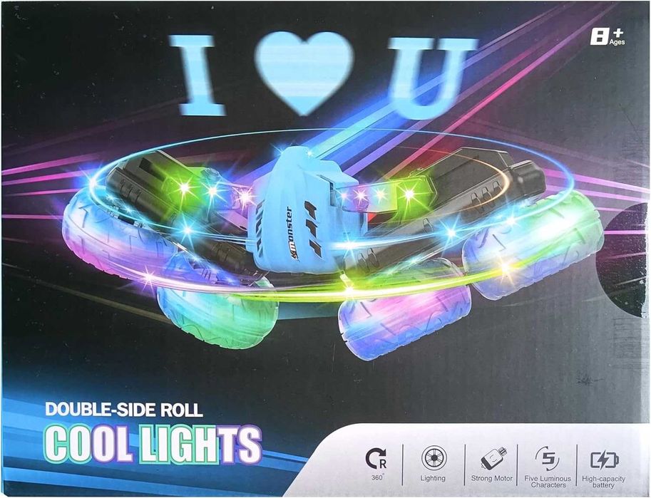 Immver каскадьорска кола за деца 2,4 Ghz радиоуправляема , синя