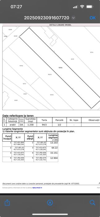 Vand teren intravilan 1258 m patrati in lacul sarat
