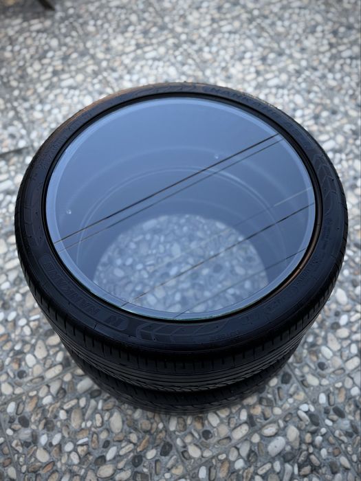 Ръчно изработена маса от автомобилни гуми