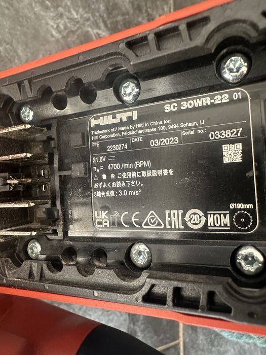 Circular Hilti Nuron SC 30 WR-22 Nuron