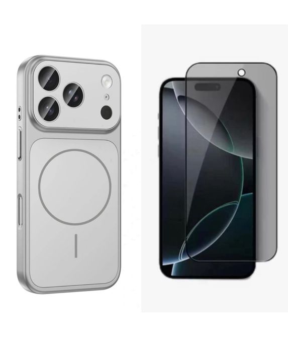 Husa Magsafe Glass Seria 17 + Folie Sticla Iphone 14/14 PRO/14 PRO MAX