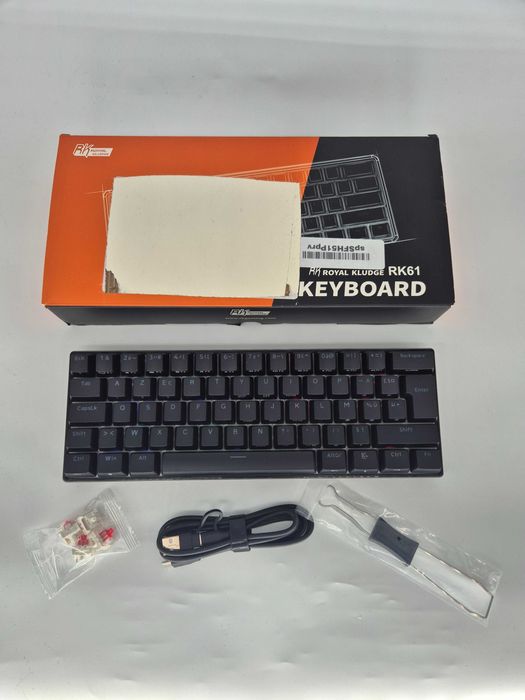 Tastatura Mecanica Royal Kludge RK61 Black (Layout IT) - Red Switch
