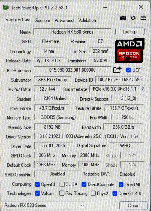 Продам ПК Rx580 8gb