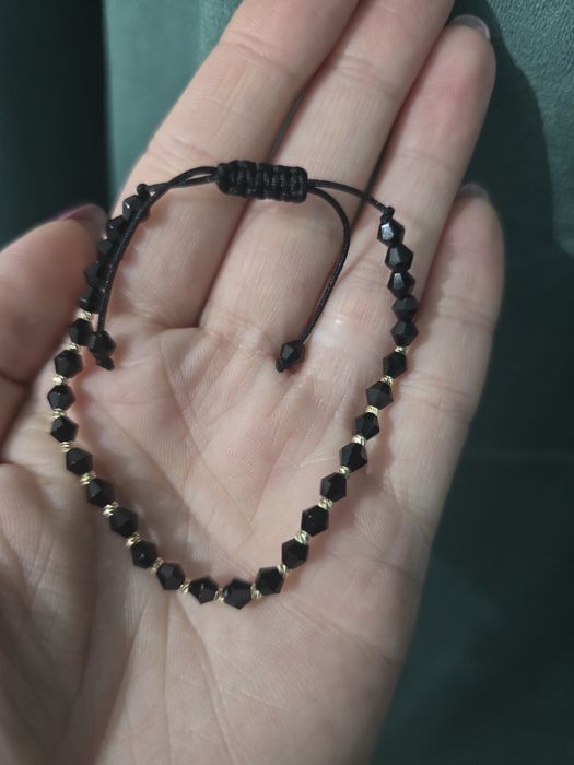 Bratari HANDMADE cu bilute de aur 14k