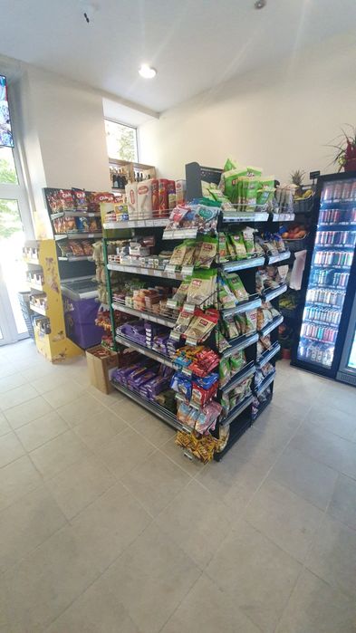 ПРОМО! Крайстенен стелаж за магазин бял или тъмно сив мат!