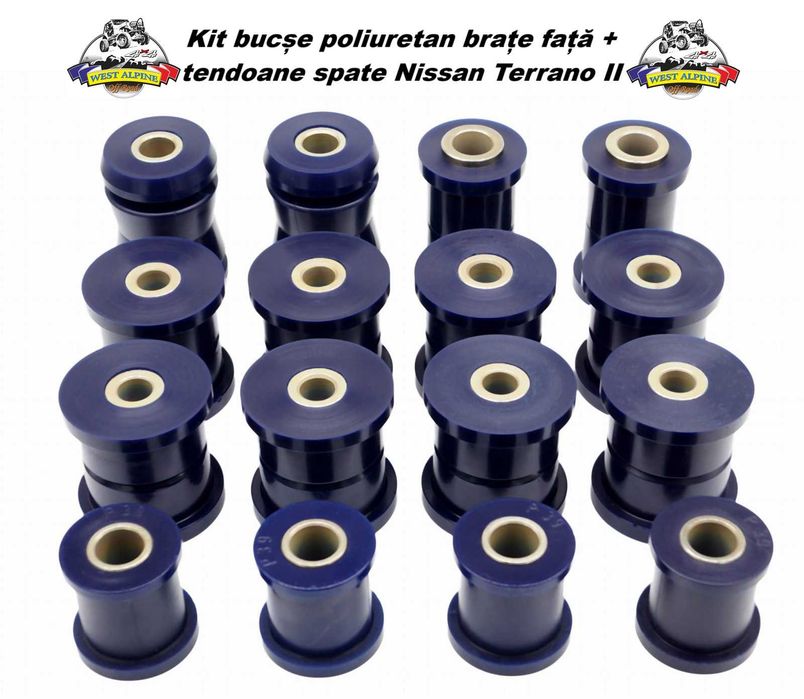 Kit complet bucse poliuretan Nissan Terrano 2 + Panhard/Bara stabiliza