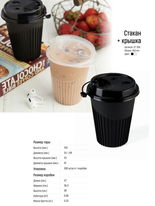 Квадратный Стакан для Мохито и Лимонада