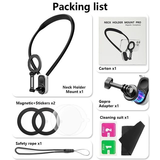 Крепление для смартфонов и экшен камер типа GoPro.