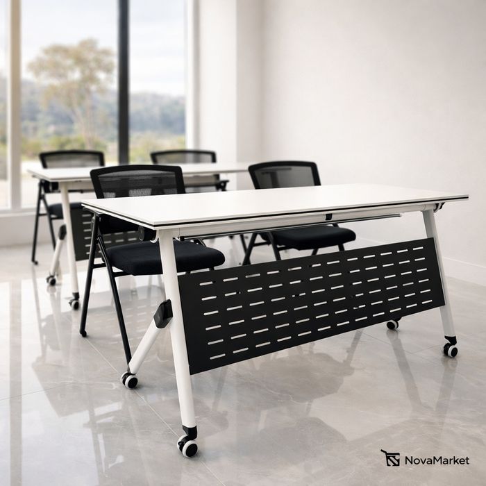 Складной офисный стол + 2 стула