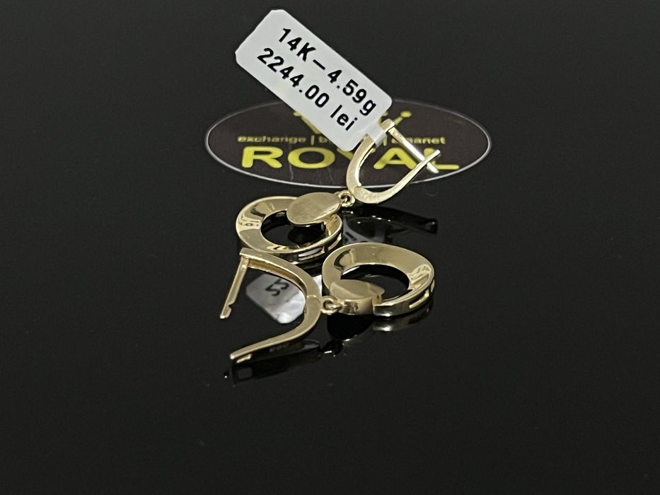 Bijuteria Royal CB : Cercei dama aur 14k 585  4,59 gr