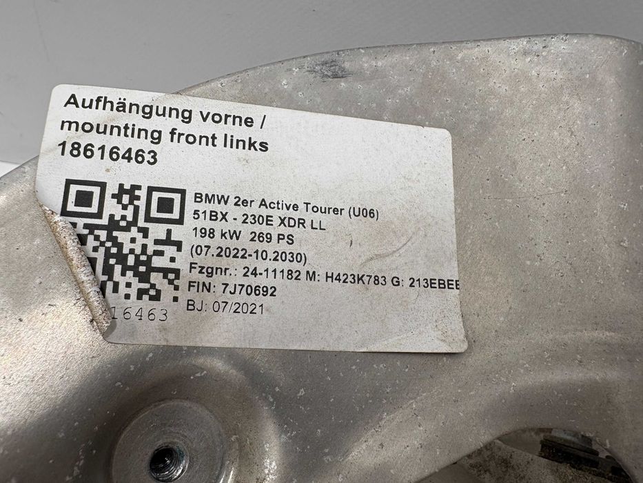 Преден Ляв Шенкел С Лагер За БМВ 1 Ф70 2 Ф74 Ф78 У06 BMW 1er F70 2er F74 F78 U06