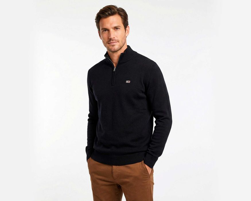 NAPAPIJRI Оригинален мъжки пуловер с цип Размер XL