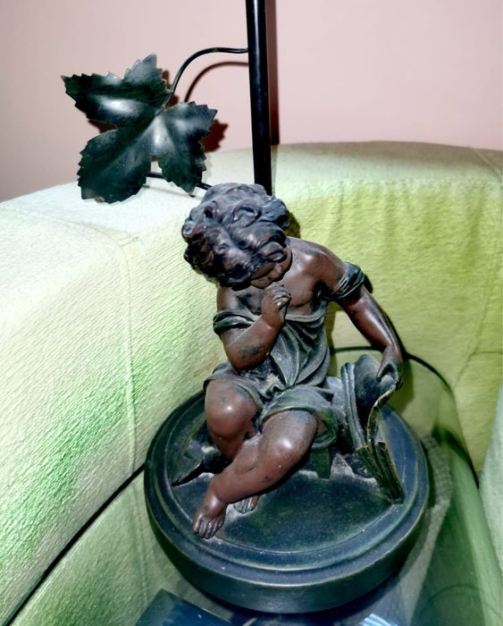 Антикварна Ар Нуво настолна лампа фигура дизайн Муро / copy A Morea