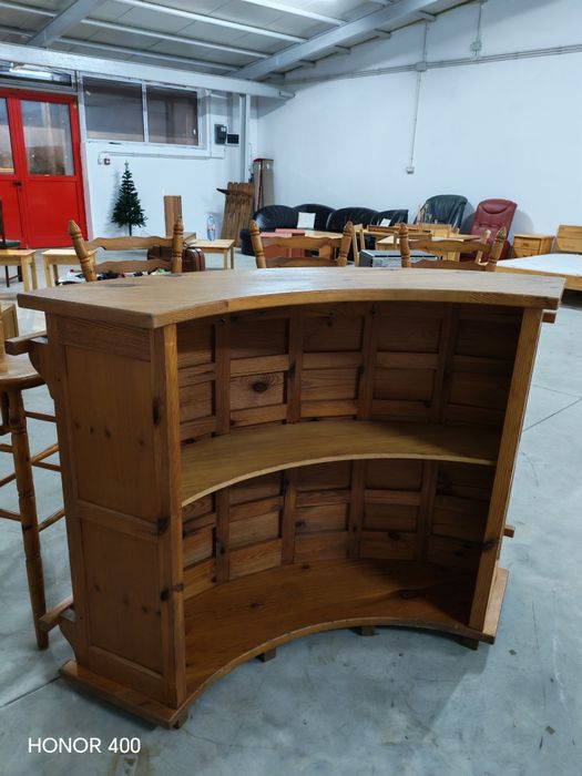 Bar Rustic Terasa/Foișor cu 4 Scaune - Lemn Masiv - Mobila Germania