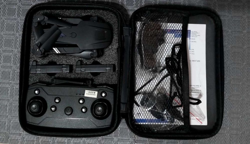 Дрон LS 878, WiFi FPV 4K, сгъваем, черен, 25x20x4 см