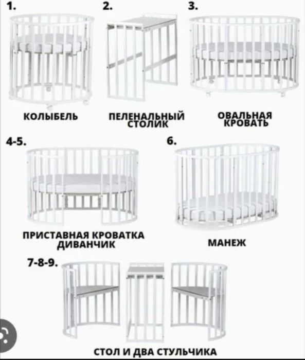 Продам кроватку 6 в 1