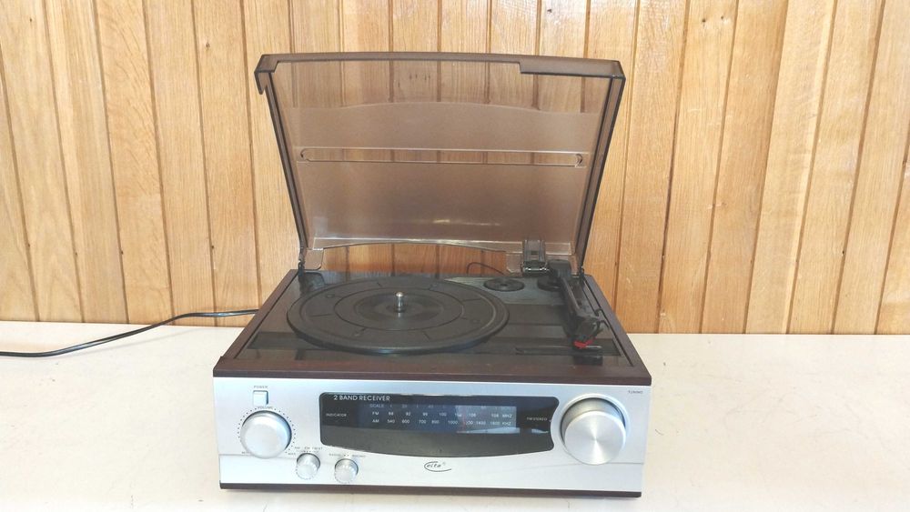 pickup Elta TT1004 cu difuzoare si radio pt discuri vinil