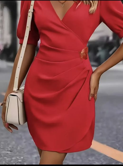 Червена секси рокля