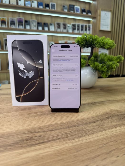 ‼️ iPhone 16 Pro 128Gb Natural - Sanatate bat.95% - Garantie 12 luni