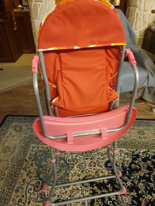 Vand scaun de masa roz pliabil pentru fetite Bertoni