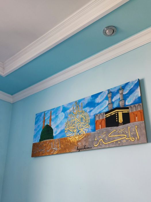 Portret Qo‘l bilan chizilgan islomiy xattotlik original rasm sotiladi.