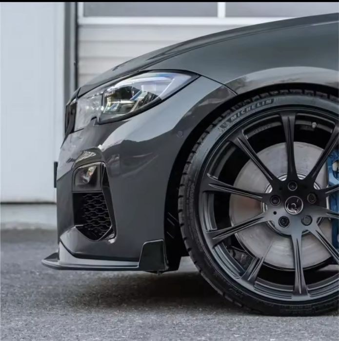 Prelungire Lip Bara Fata M BMW Seria 3 G20 G21 G28 2018+ Negru Lucios