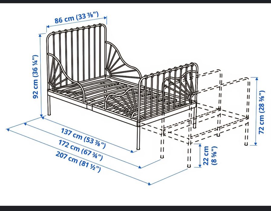 Vand toate la acest pret pat metalic 200x80 cm + somiera lemn + saltea arcuri + protectie