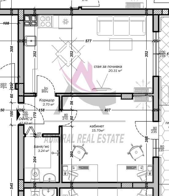 Продава се Двустаен апартамент в Варна, Младост 1 - 56 кв.м за 1661 €/кв.м - Снимка #5