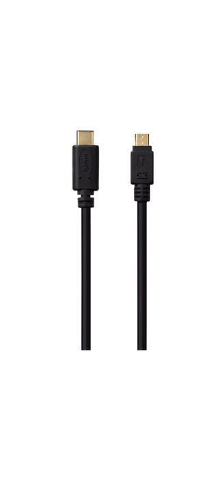 Hama Cablu USB-C, ștecher USB-C - ștecher Micro USB 2.0, 0.75m