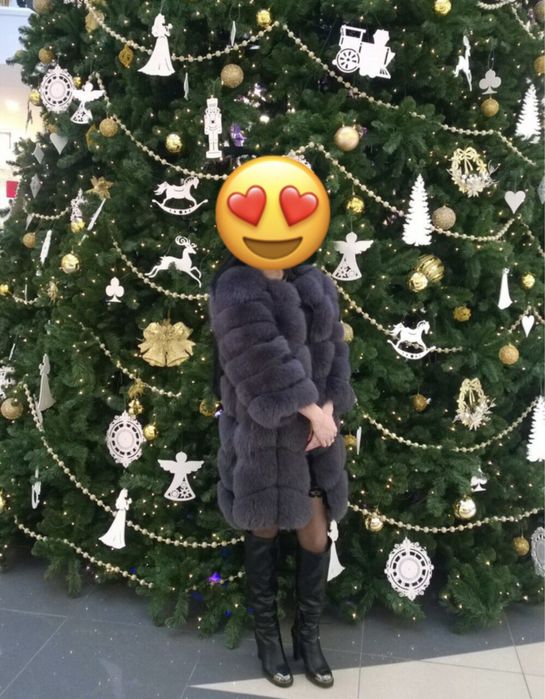 Шуба натуральный песец