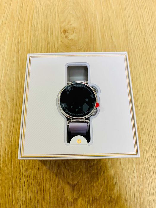 НОВ !!! Huawei Watch GT 6, 41MM, Steel Stainless Steel Case, Purple Fluoroelastomer Strap