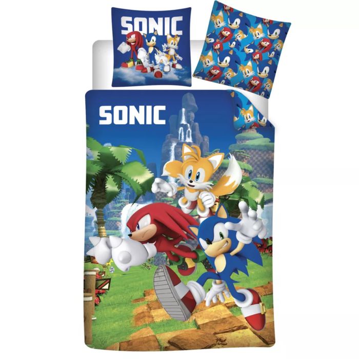 Детски спален комплект Sonic the Hedgehog Speedy Dreams, Соник– спално болньо за единично легло 140х200 см