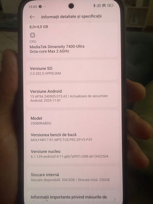 Telefon Redmi note 15 5G pro 256 GB