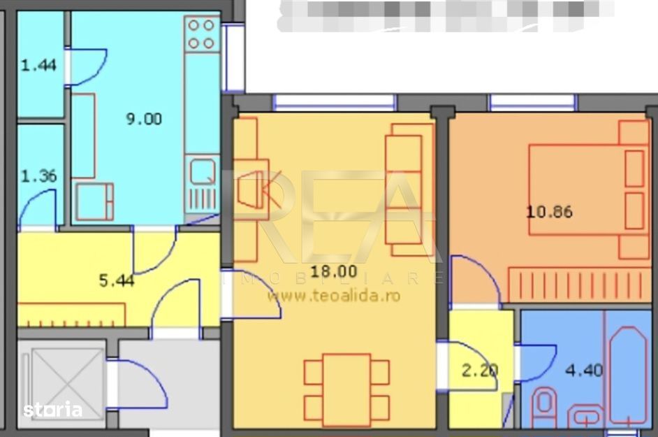 2 camere, P/10, 52mp, bloc 1981-Drumul Taberei