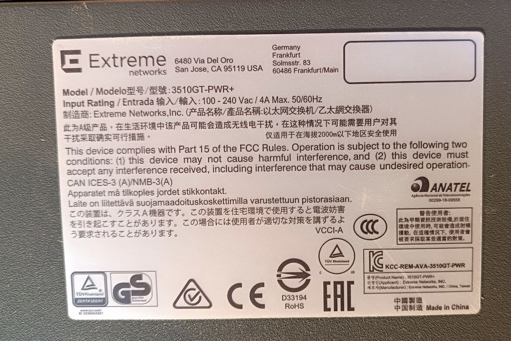 Vand switch ERS 3510GT-PWR+ 8-Port GbE PoE Cisco