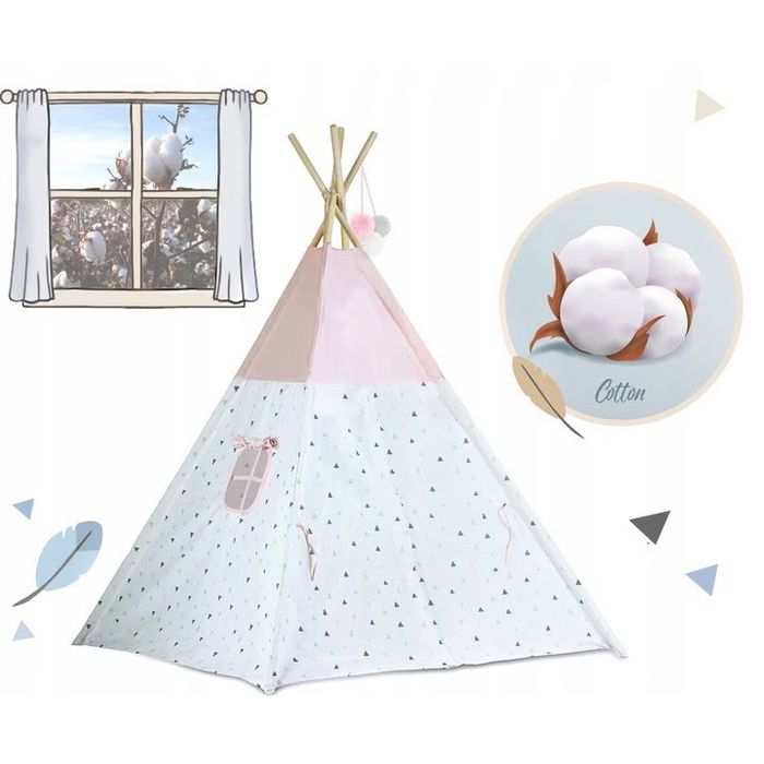 Палатка за игра в стил Монтесори, "Likesmart Fluffy Clouds" за деца
