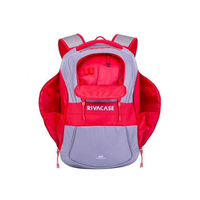 ^Рюкзак RIVACASE 5225 grey/red 15.6'' 20L Laptop backpack / 6