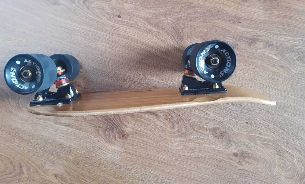 Penny board Portabil, PU, ABEC-9, Bambus, Cruiser, produs utilizat
